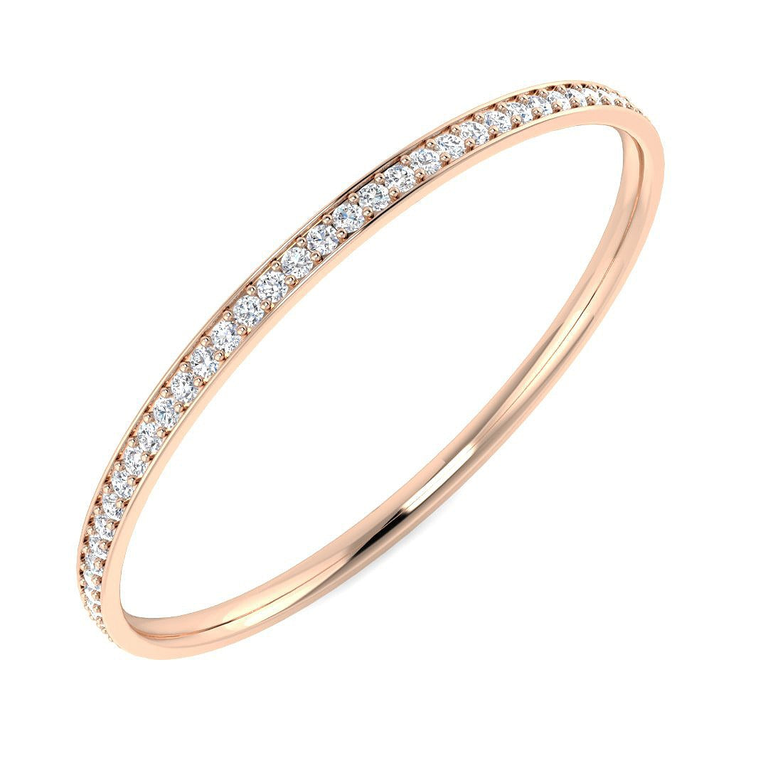 Clover Diamant-Kettenarmband mit Lünetten- und Pavé-Fassung aus Naturdiamanten in Platin