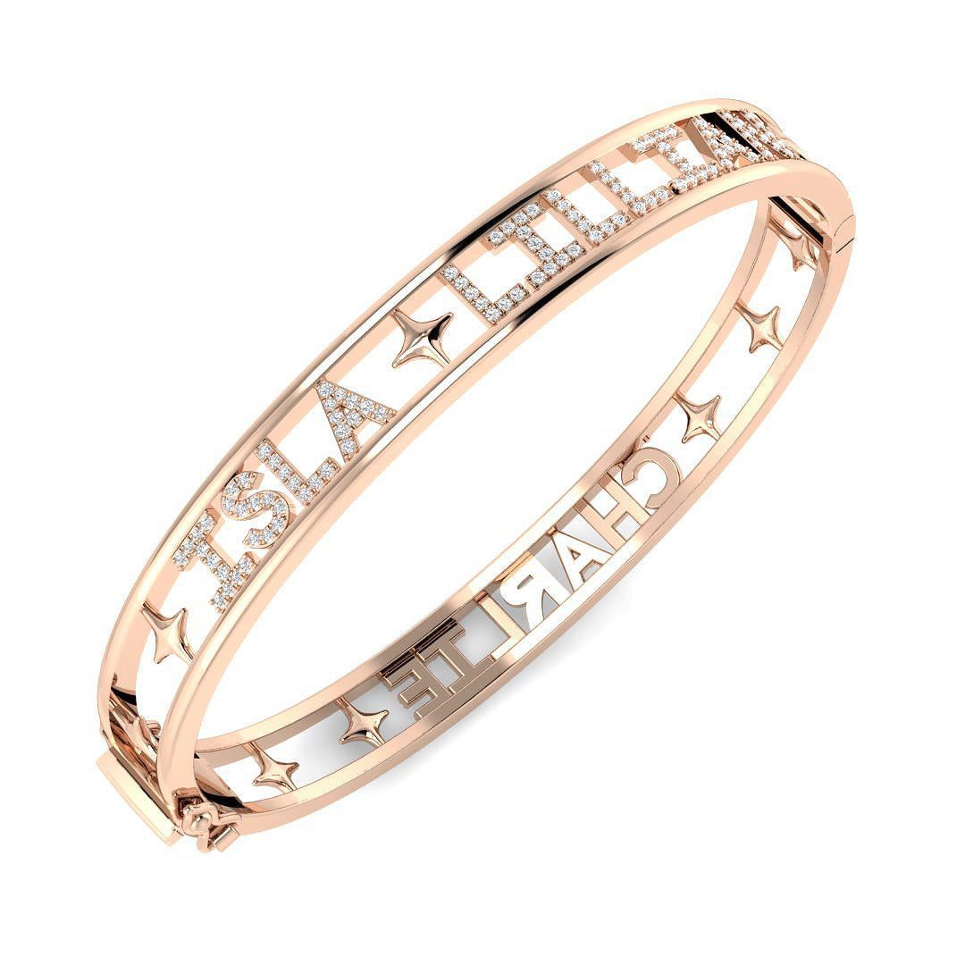 Bracelet de tennis de luxe en or et platine, serti de diamants ronds.