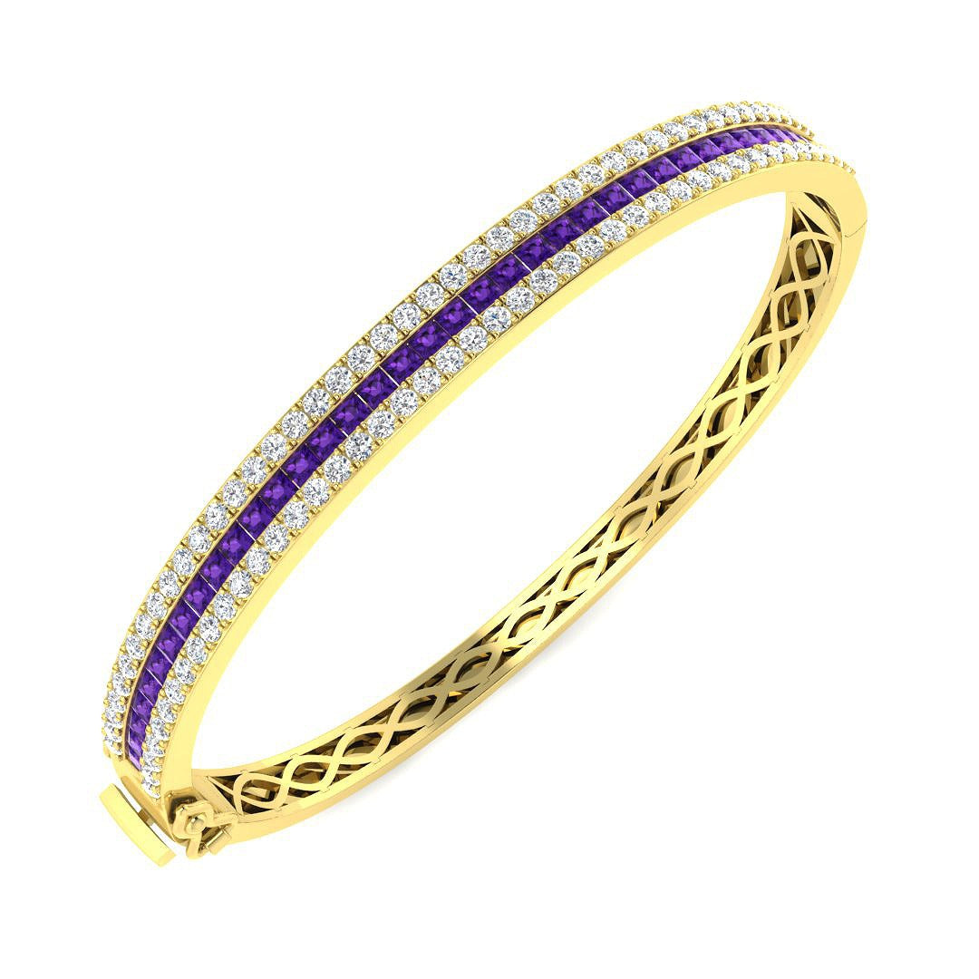 Clover Diamant-Kettenarmband mit Lünetten- und Pavé-Fassung aus Naturdiamanten in Platin