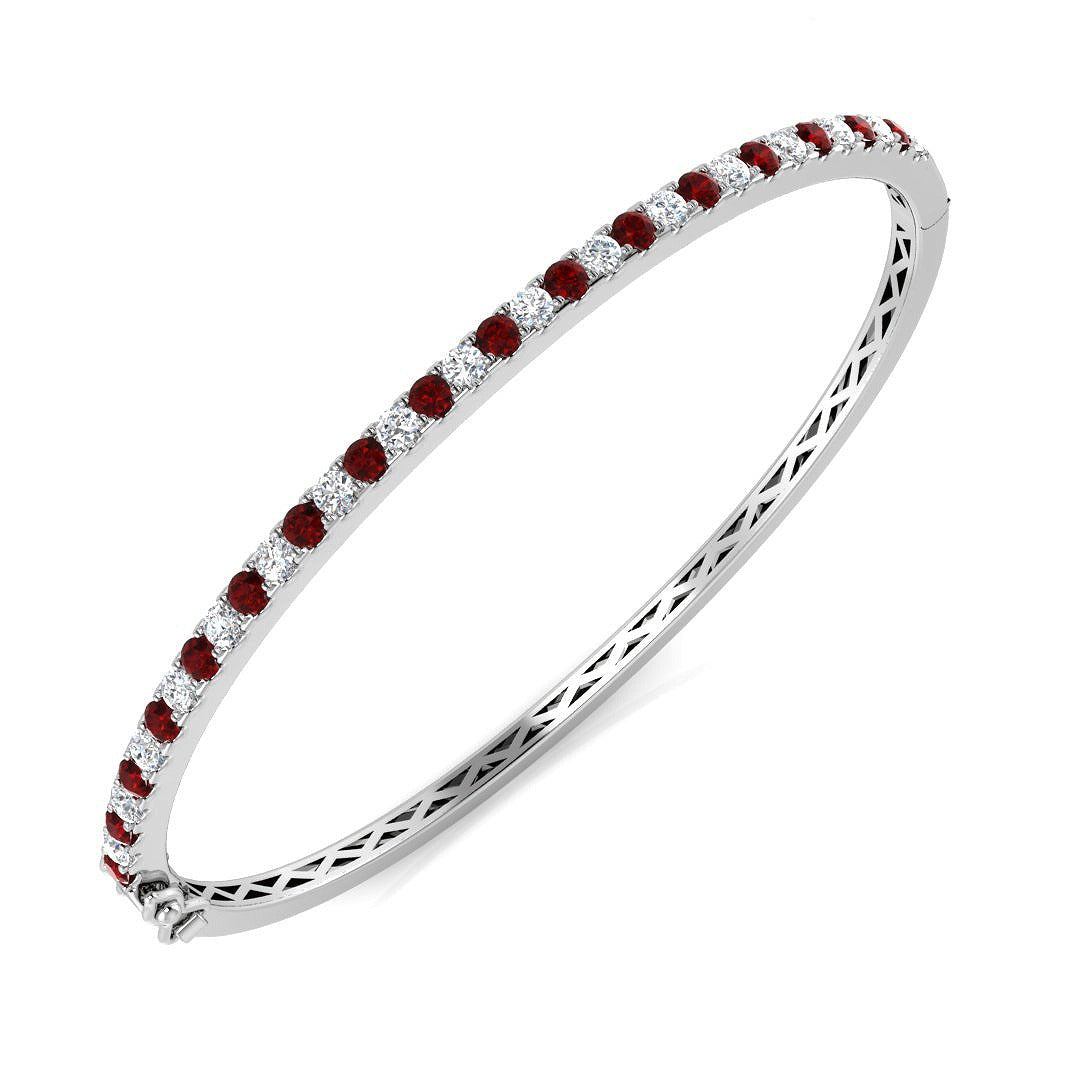 Clover Diamant-Kettenarmband mit Lünetten- und Pavé-Fassung aus Naturdiamanten in Platin