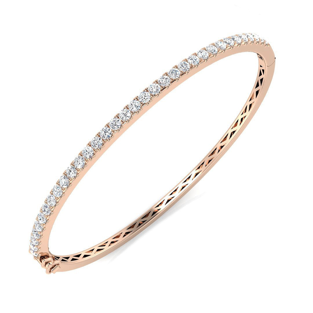 Clover Diamant-Kettenarmband mit Lünetten- und Pavé-Fassung aus Naturdiamanten in Platin