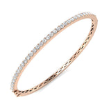 Clover Diamant-Kettenarmband mit Lünetten- und Pavé-Fassung aus Naturdiamanten in Platin