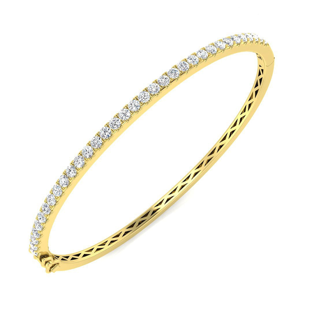 Clover Diamant-Kettenarmband mit Lünetten- und Pavé-Fassung aus Naturdiamanten in Platin