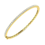 Clover Diamant-Kettenarmband mit Lünetten- und Pavé-Fassung aus Naturdiamanten in Platin