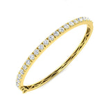 Lock Bangle, Modern Diamond Bangle, Ethical Diamond Jewelry
