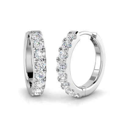 Natural & Lab-Grown Diamond Hoop Earrings | Micro Pavé & Prong Setting | 9K/18K Gold