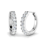 Natural & Lab-Grown Diamond Hoop Earrings | Micro Pavé & Prong Setting