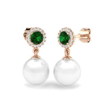 Luymy 7.5ct Emerald Diamond Gold Earrings - Luxury Jewelry Elegance