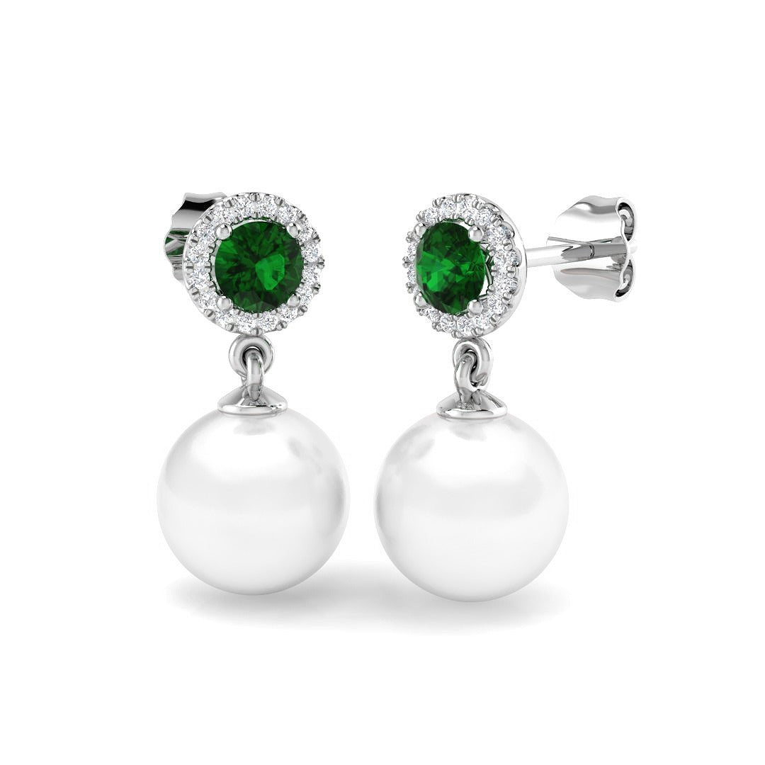 Luymy 7.5ct Emerald Diamond Gold Earrings - Luxury Jewelry Elegance