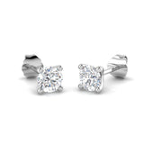 9ct White Gold 0.76ct Lab Grown Diamond Solitaire Earrings