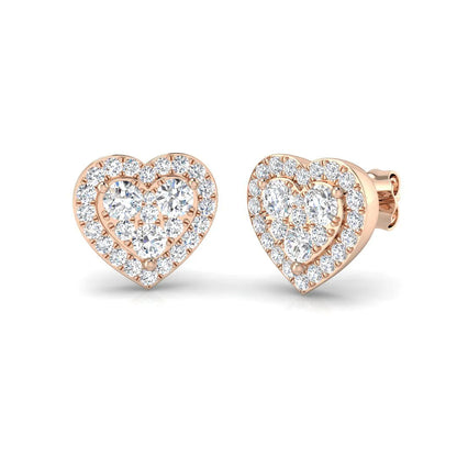 1.00 Carat Natural/Lab Grown Diamond Cluster Earring In 9K/18K Hallmarked Gold