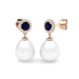 Luyny Luxury Gold Pearl Diamond Earrings 3.5ct to 11.5ct