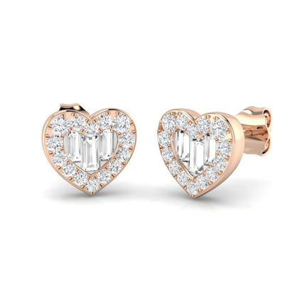 0.50 Carat Natural/Lab Grown Diamond Halo Earring In 9K/18K Hallmarked Gold