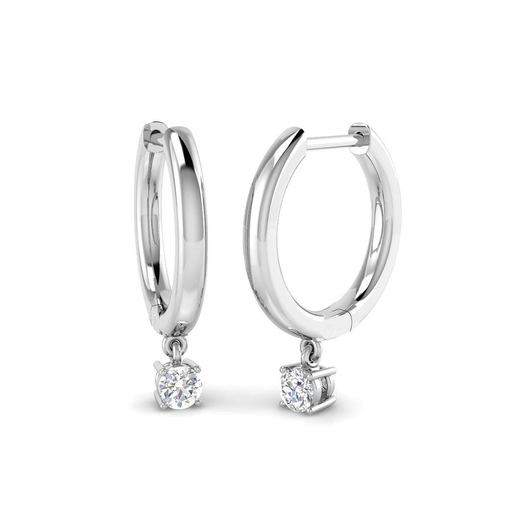 Emlyn Gold Drop & Trilogy Diamond Earrings - Elegant Luxury Jewelry