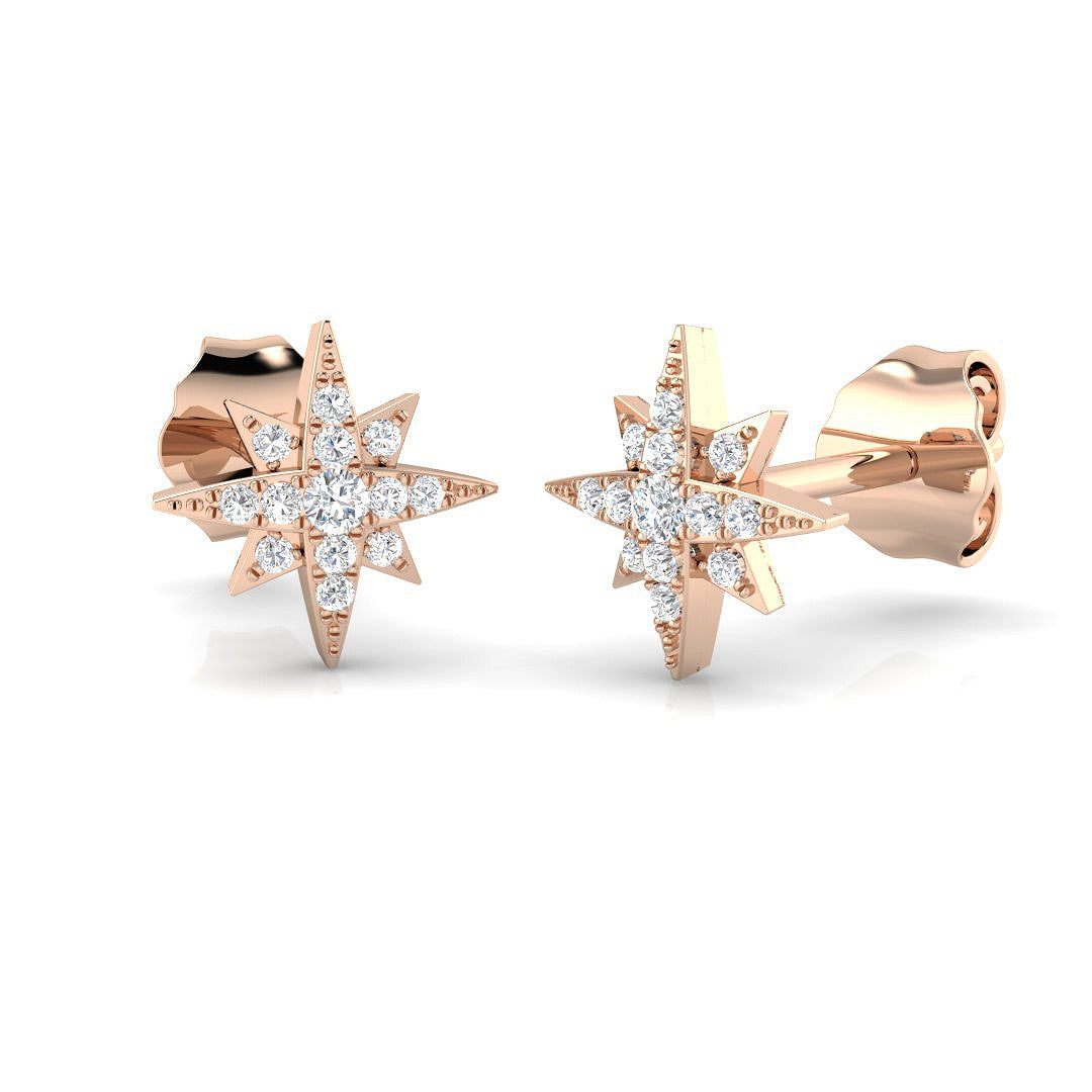 Toony Fancy Gold Diamond Earrings - Luxurious 0.1ct Gemstone Elegance