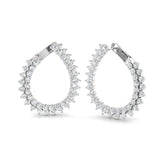 Natural & Lab-Grown Round Cut Diamond Twisted Hoop Earrings | Prong Set