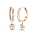 Ohrhänger mit natürlichem Diamanten in 9K/18K punziertem Gold