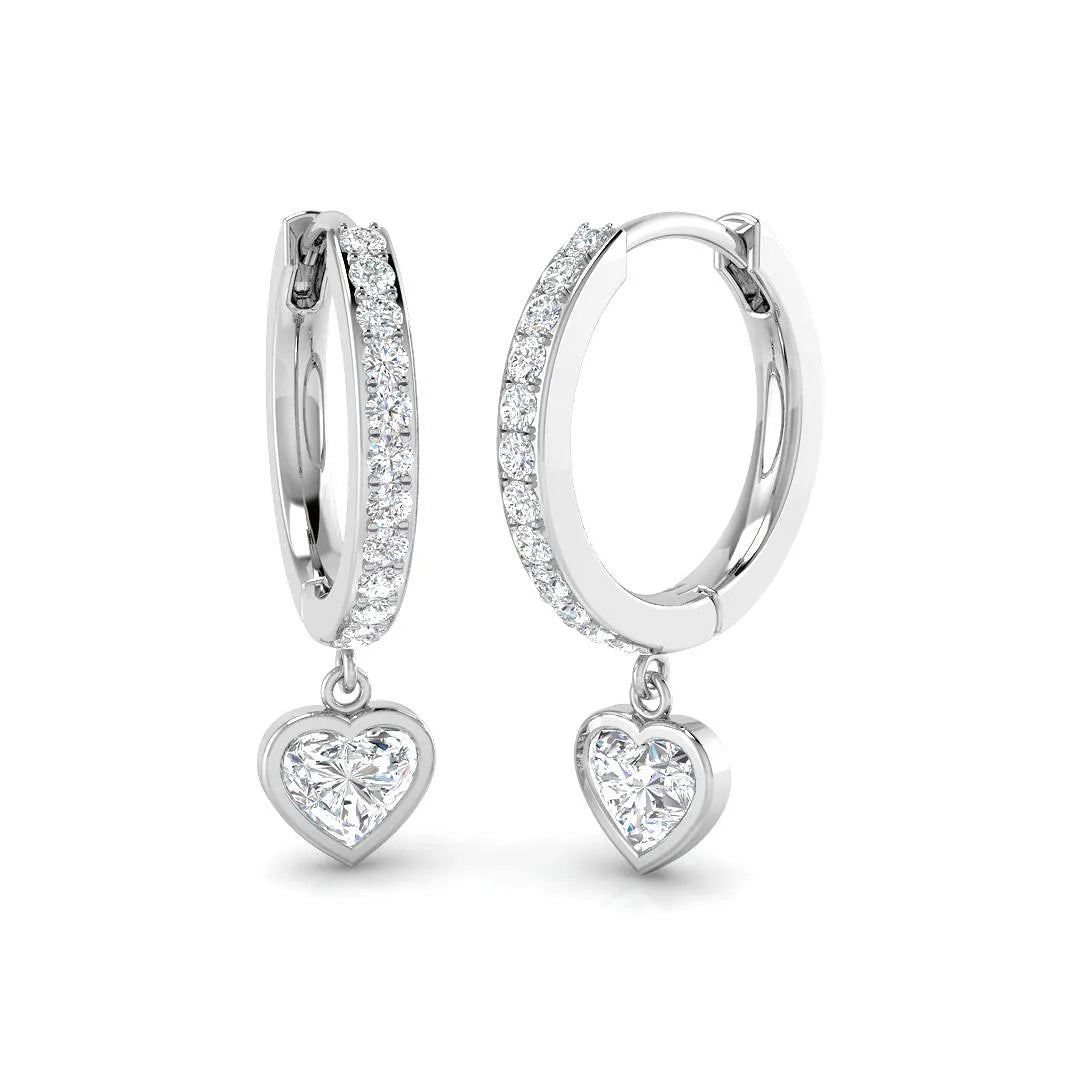 Ohrhänger mit natürlichem Diamanten in 9K/18K punziertem Gold