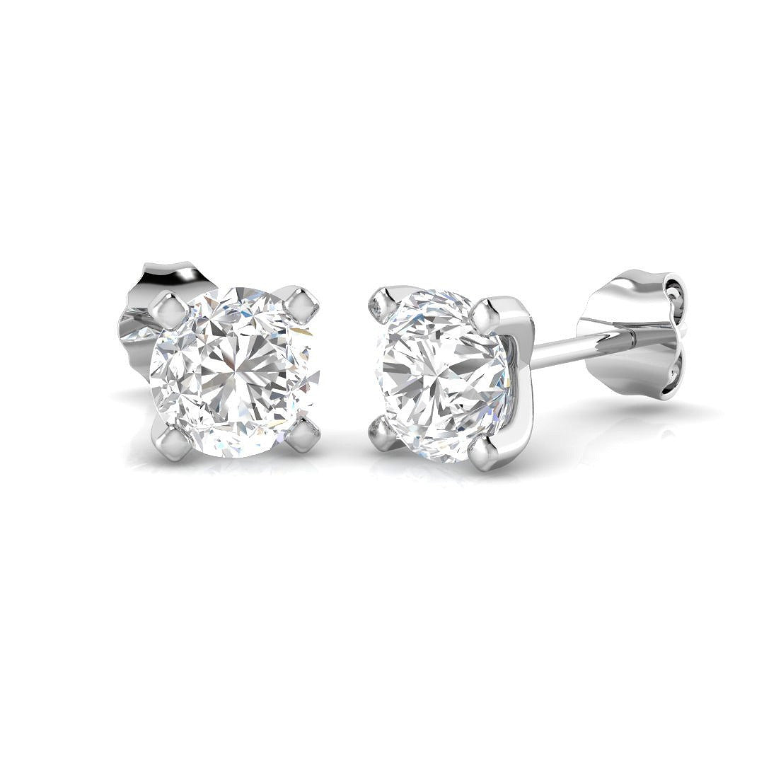 9ct White Gold 1.42ct Lab Grown Diamond Solitaire Earrings