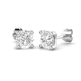 9ct White Gold 1.42ct Lab Grown Diamond Solitaire Earrings