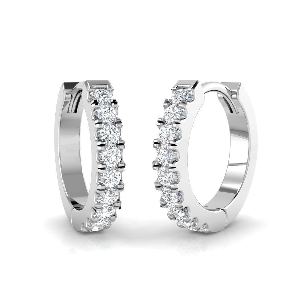 Junie Diamond Gold Hoop Earrings 0.33ct - 0.5ct Luxury Jewelry