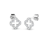 Deavy Luxury Gold Clover Diamond Earrings | Elegant 0.2ct - 0.5ct