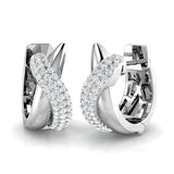 0.40ct Diamond Hoop Earrings in Twisted Design |Natural & Lab-Grown Diamonds