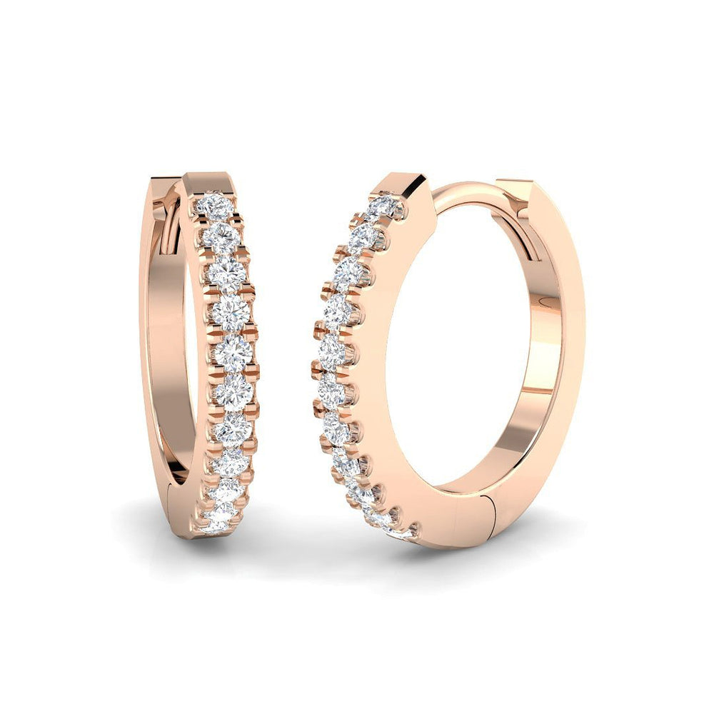 Hoop Earrings - Erfwy 0.2ct-1ct Round Cut