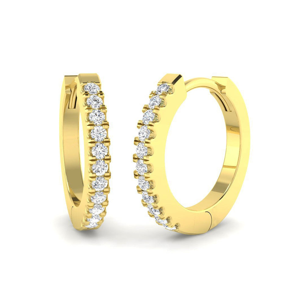 Hoop Earrings - Erfwy 0.2ct-1ct Round Cut