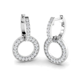 Tippy Gold Drop & Trilogy Diamond Earrings - Elegant 0.5ct Luxury