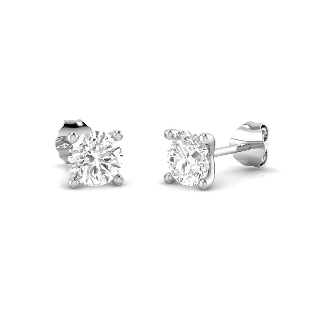 9ct White Gold 1.44ct Lab Grown Diamond Solitaire Earrings