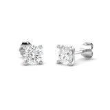 9ct White Gold 1.44ct Lab Grown Diamond Solitaire Earrings