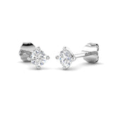 9ct White Gold 0.37ct Lab Grown Diamond Solitaire Earrings