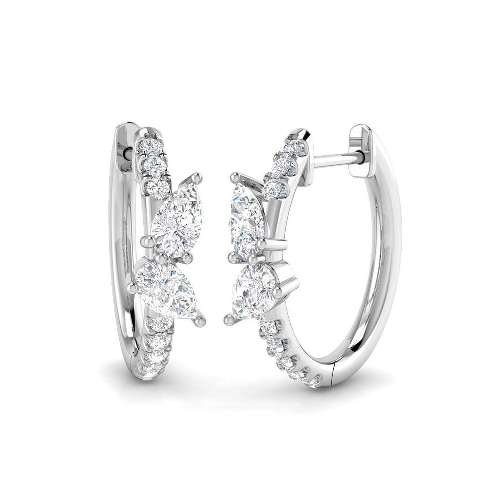 Hoop Earrings - Luyly Luxury 1ct Gold Diamond For Elegance