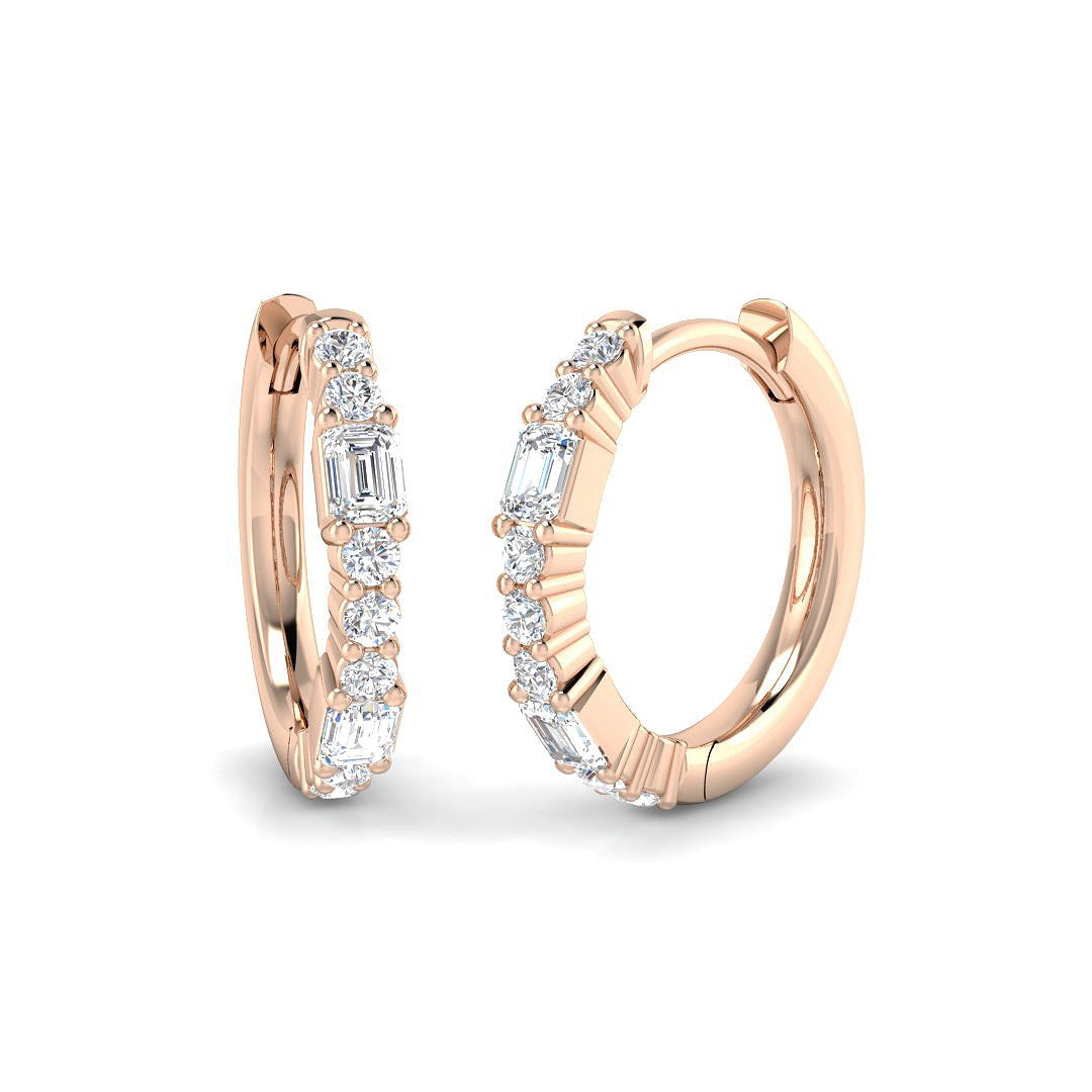 Hoop Earrings - Luxty Luxury 0.5ct Gold Diamond Elegance