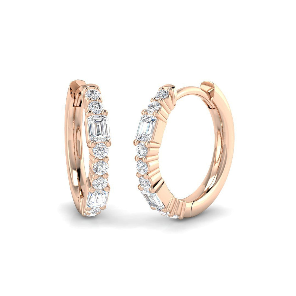 Hoop Earrings - Luxty Luxury 0.5ct Gold Diamond Elegance