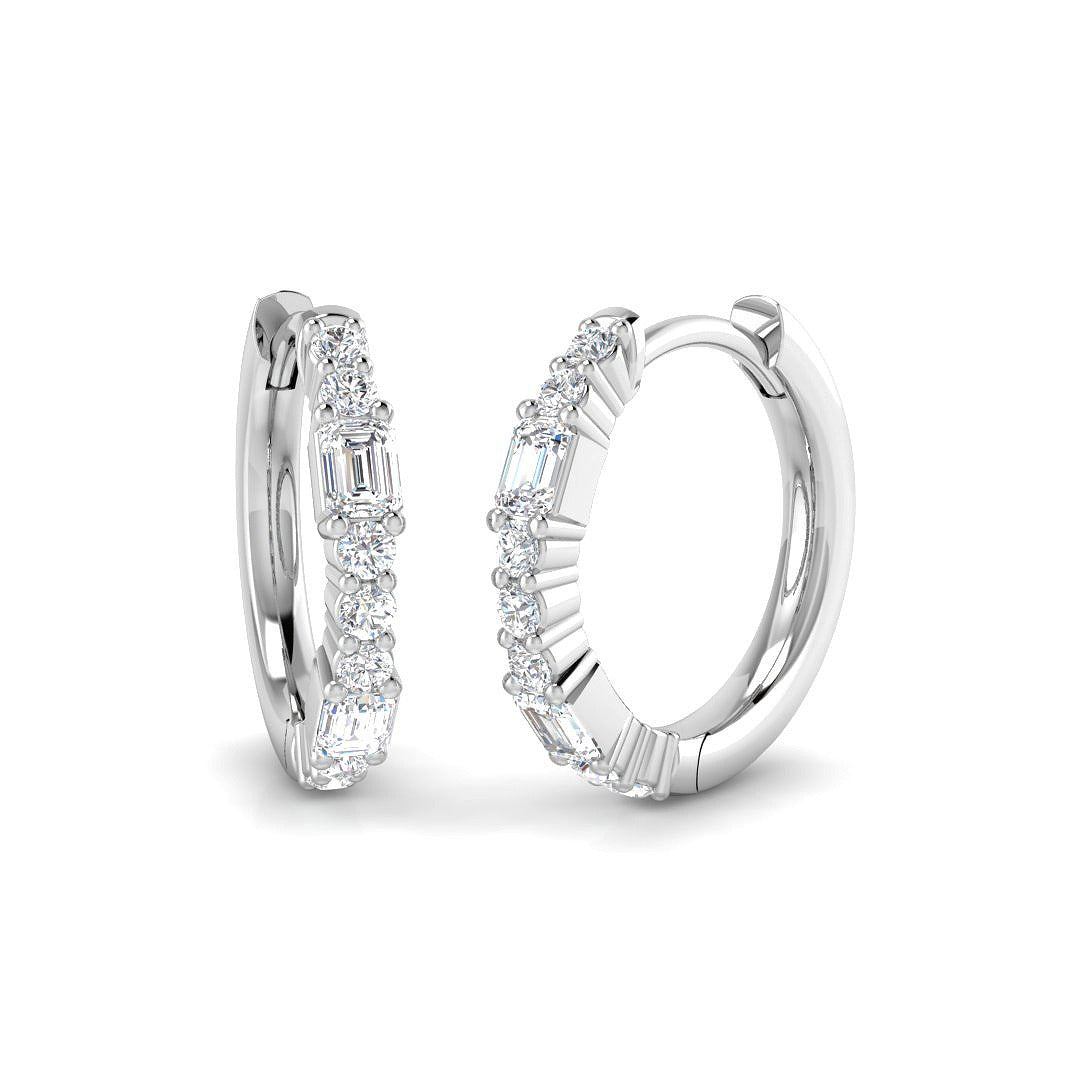 Hoop Earrings - Luxty Luxury 0.5ct Gold Diamond Elegance