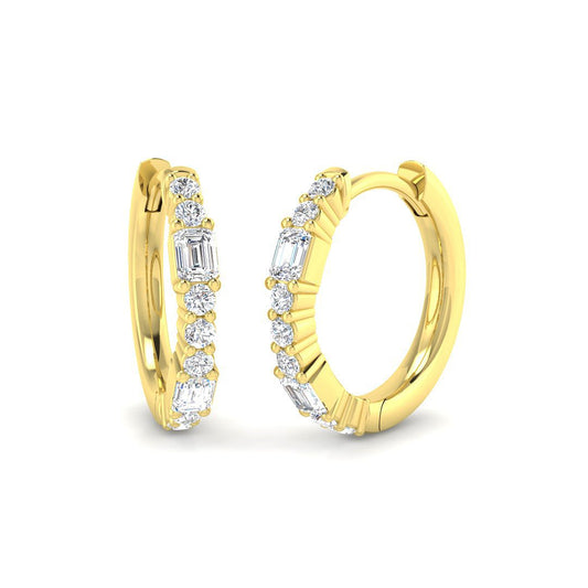 Hoop Earrings - Luxty Luxury 0.5ct Gold Diamond Elegance