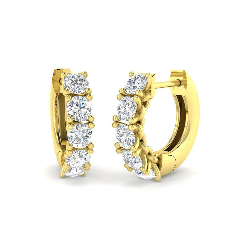Hoop Earrings - Luyby 1ct Gold Diamond Elegant Luxury