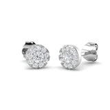 Stunning 0.33 Ct Diamond Cluster Stud Earrings - Exquisite Luxury Jewelry