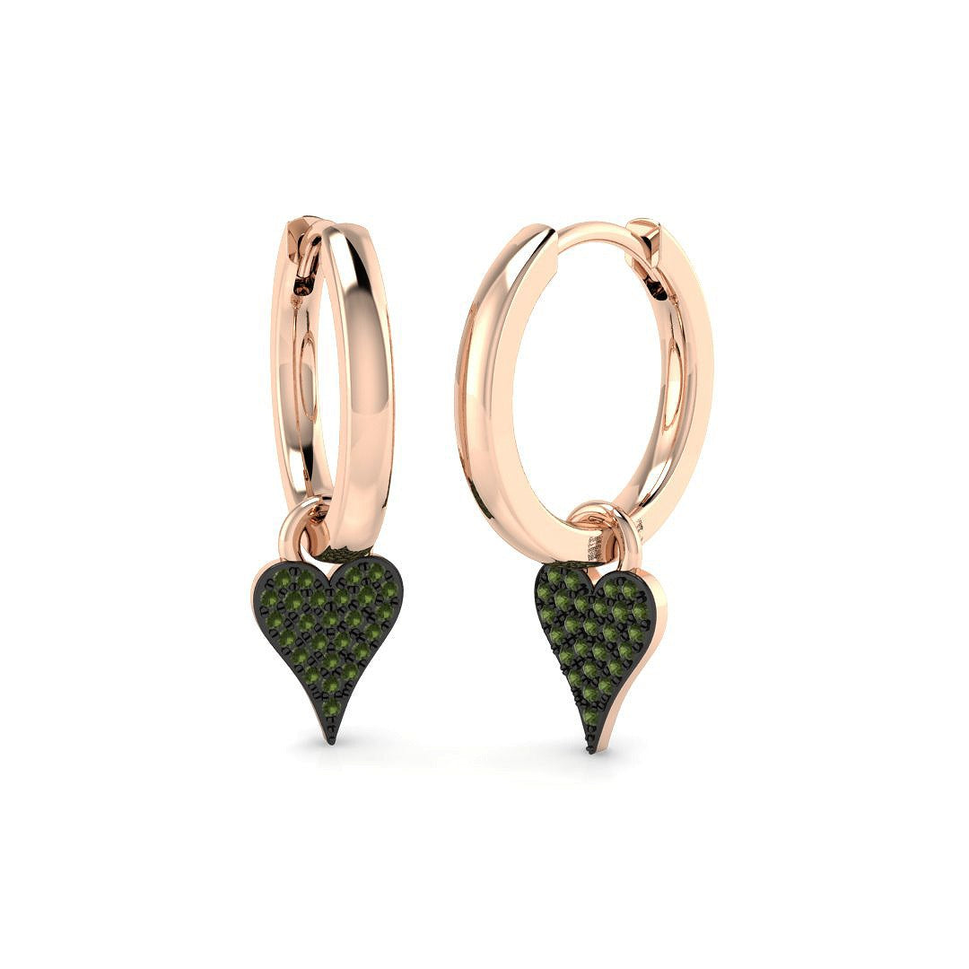 "Luysy Heart Gold Diamond Earrings - 0.15ct Luxury Jewelry"