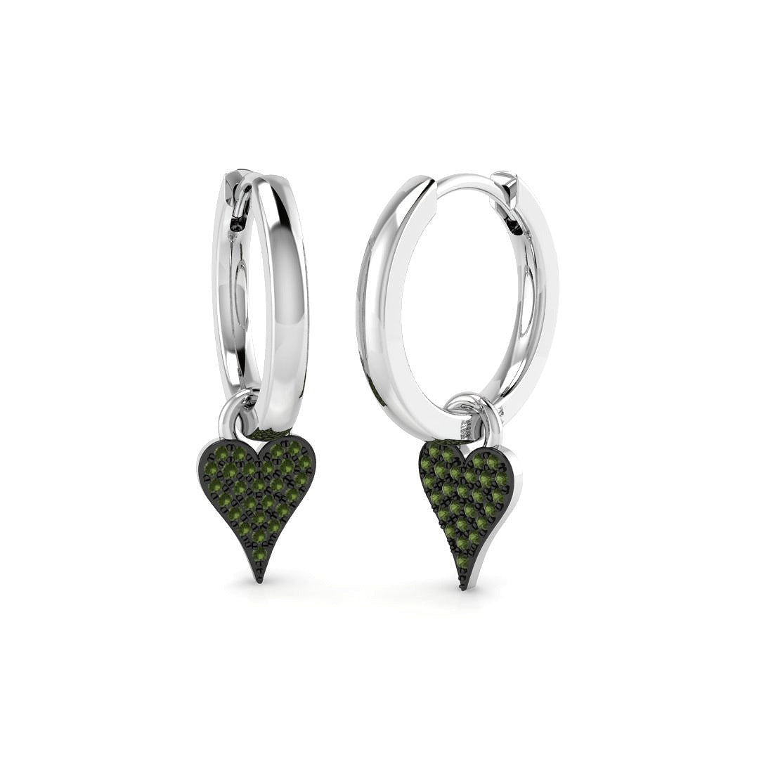 "Luysy Heart Gold Diamond Earrings - 0.15ct Luxury Jewelry"