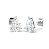9ct White Gold 1.5ct Lab Grown Diamond Solitaire Earrings