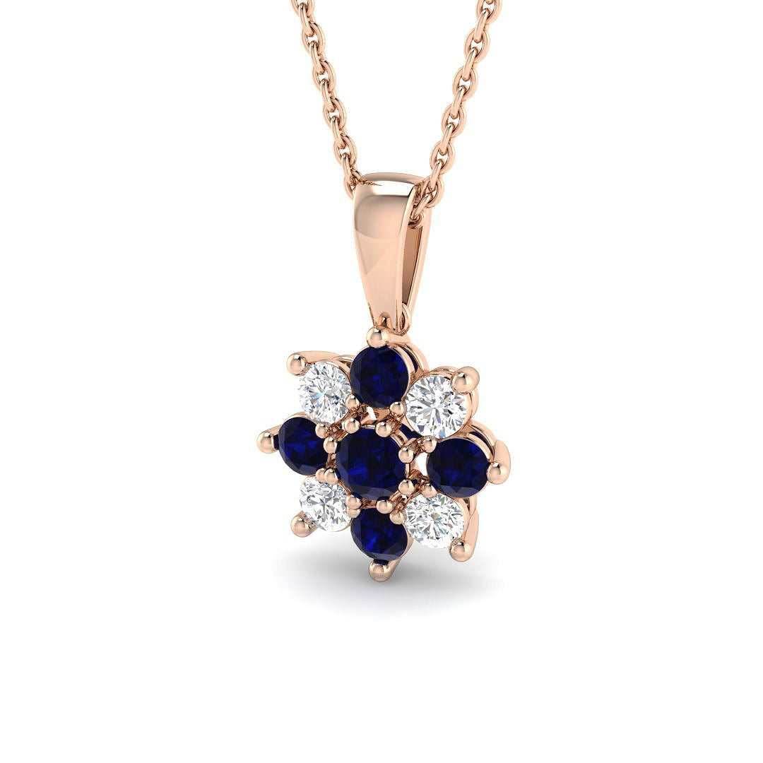 Fetal Blue Sapphire Pendant 0.75ct Gold (Without Chain )