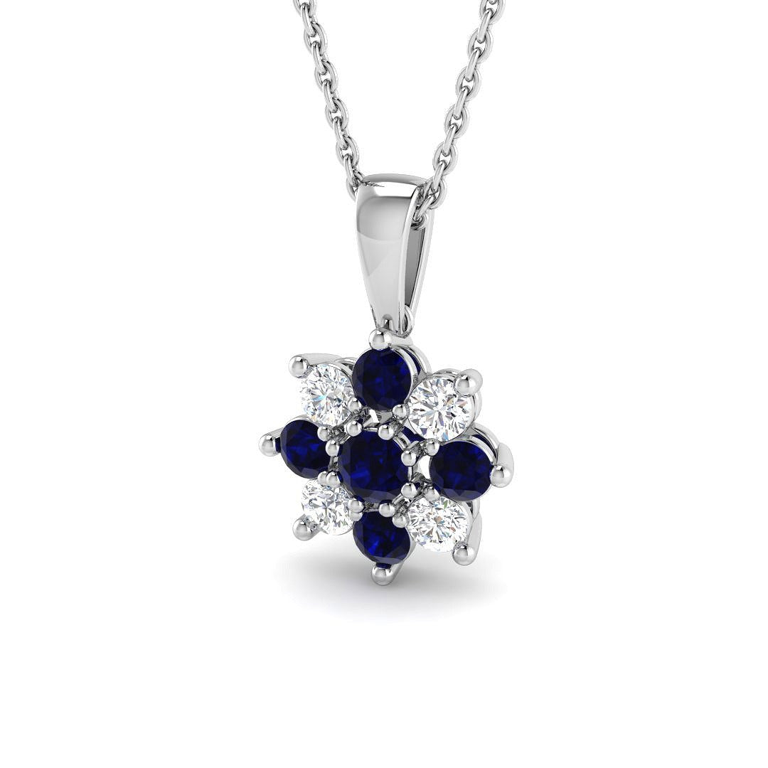 Fetal Blue Sapphire Pendant 0.75ct Gold (Without Chain )