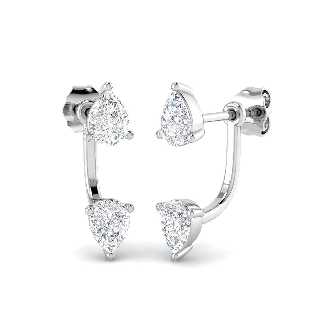 Gold Diamond Crawler Earrings - Elegant 1ct Luxury Jewelry