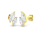 Gold Diamond Earrings - 1ct Elegant Luxury Shape Jewelry