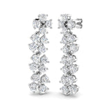 Luzmy 6.5ct Gold Drop & Trilogy Diamond Earrings - Elegant Luxury Jewelry