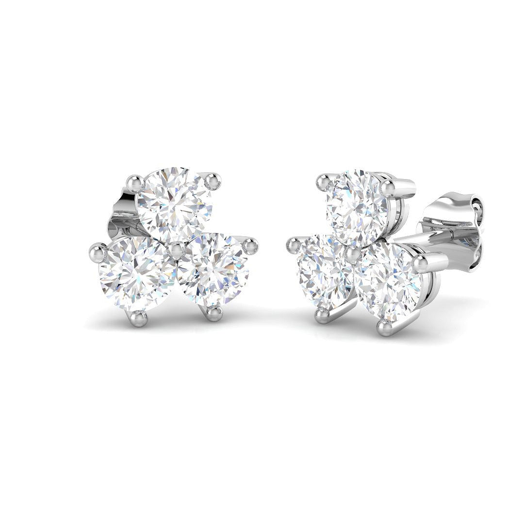 Luzly Luxury 2ct Gold Diamond Shape Earrings for Elegant Style