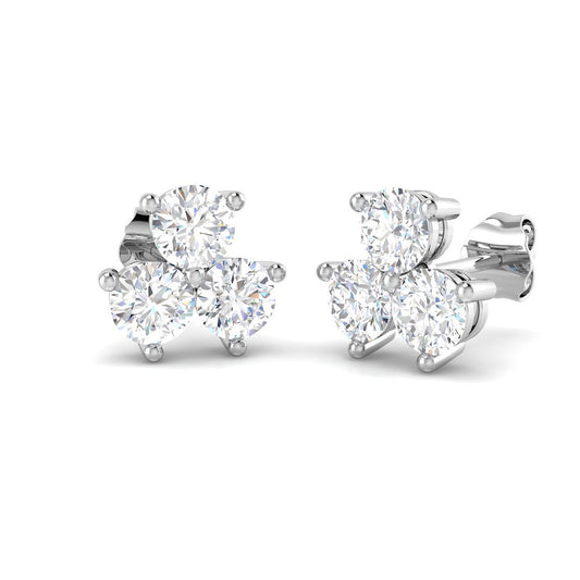 Luzly Luxury 2ct Gold Diamond Shape Earrings for Elegant Style